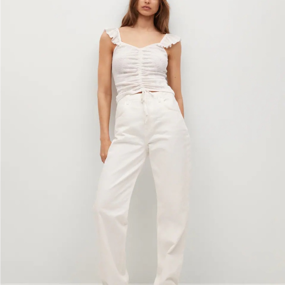 Mango Ruched openwork top - Picture 2 of 10